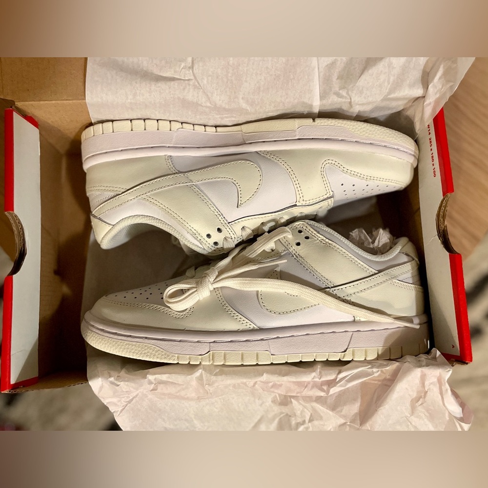 NEW IN ORIGINAL BOX Nike Women's Dunk Low in 'White Sail' in size 6.5
